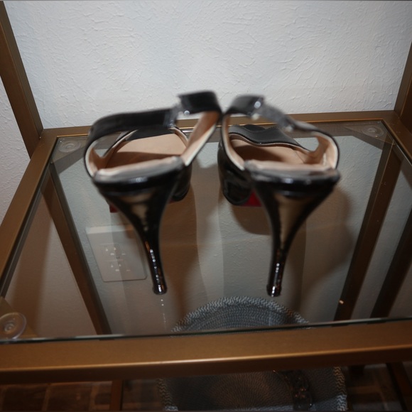 Christian Loboutin peep toe sling back in Patent leather black - Picture 3 of 6